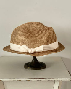 Japanese ivory ribbon hat